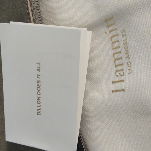 ❤️Hammitt Dillon Black Pewter Reversible 3 Way Clutch Crossbody leather Handbag - Picture 10 of 14